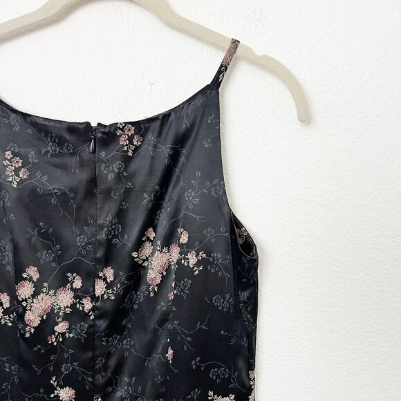 [Vintage] All That Jazz 90s Y2K Floral Satin High Neck Halter Blouse Sz Small S - Picture 5 of 9